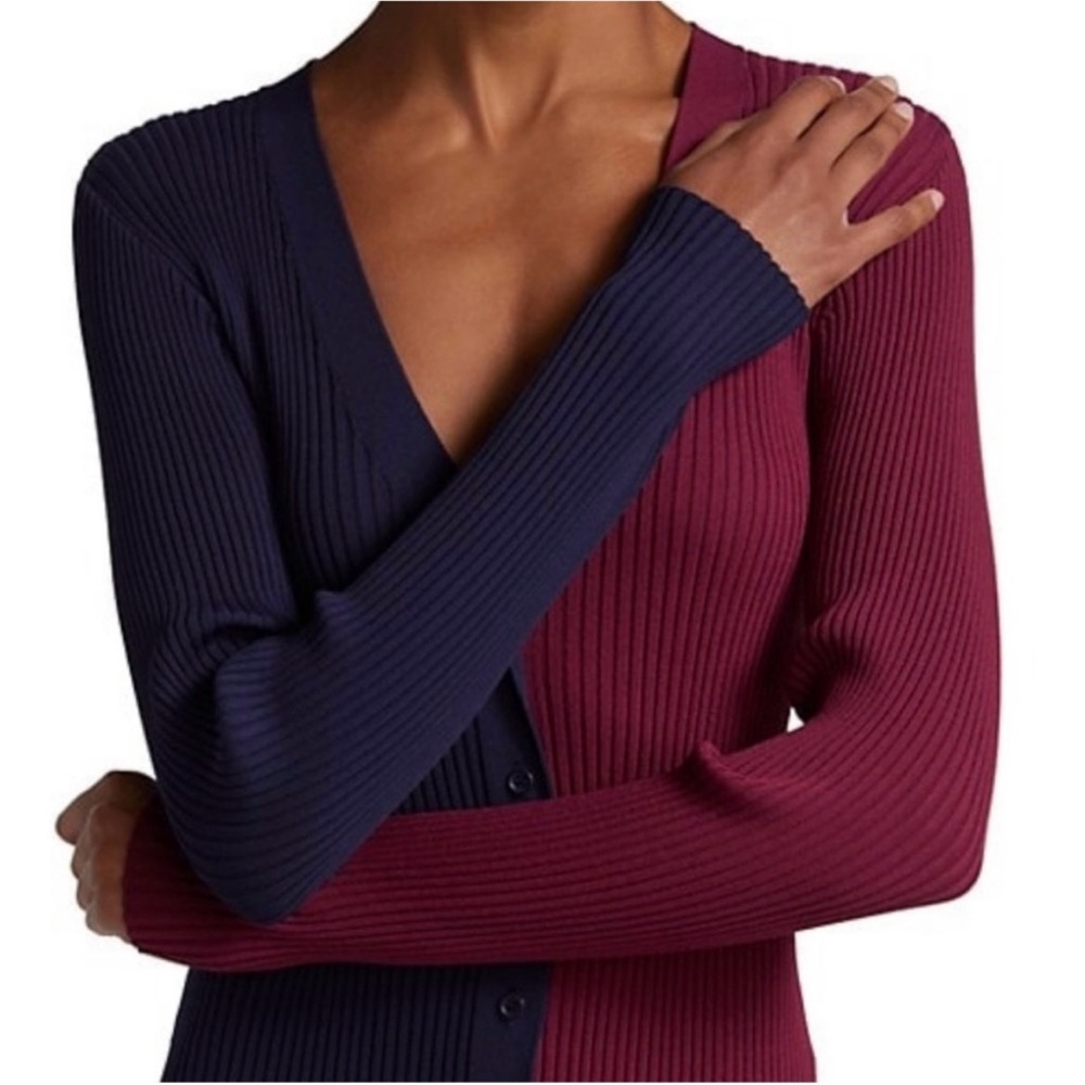 NWT STAUD Shoko Colorblock Sweater Dress